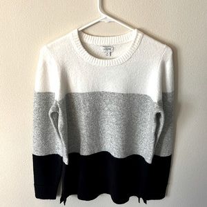 NWT J. Crew colorblock crewneck sweater